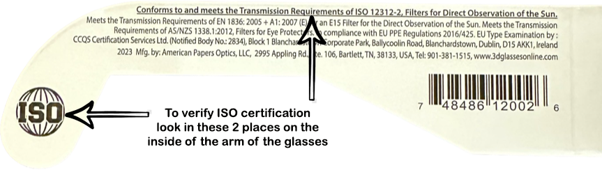 Understanding ISO 12312-2:2015 Certification for Solar Eclipse Glasses