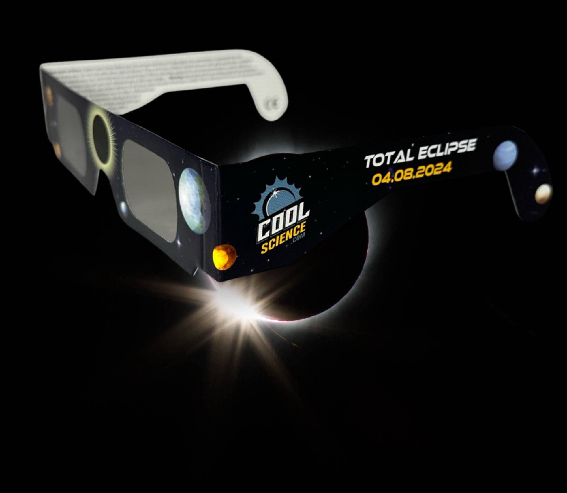 April 2024 total solar eclipse glasses for safe viewing